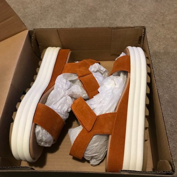 SOREL Cameron Flatform Suede Sports Sandals-Desert Sun-Women’s Size 9.5 - Picture 3 of 6